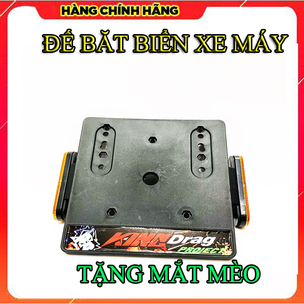 Khung biển số xe máy tặng mắt mèo phản quang