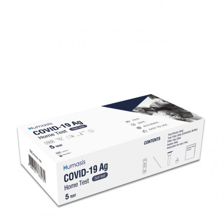 Bộ xét nghiệm nhanh COVID-19 tại nhà Humasis COVID-19 Ag Home Test Hộp 5