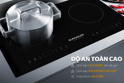 BẾP ĐÔI ĐIỆN TỪ SUNHOUSE SHB9101