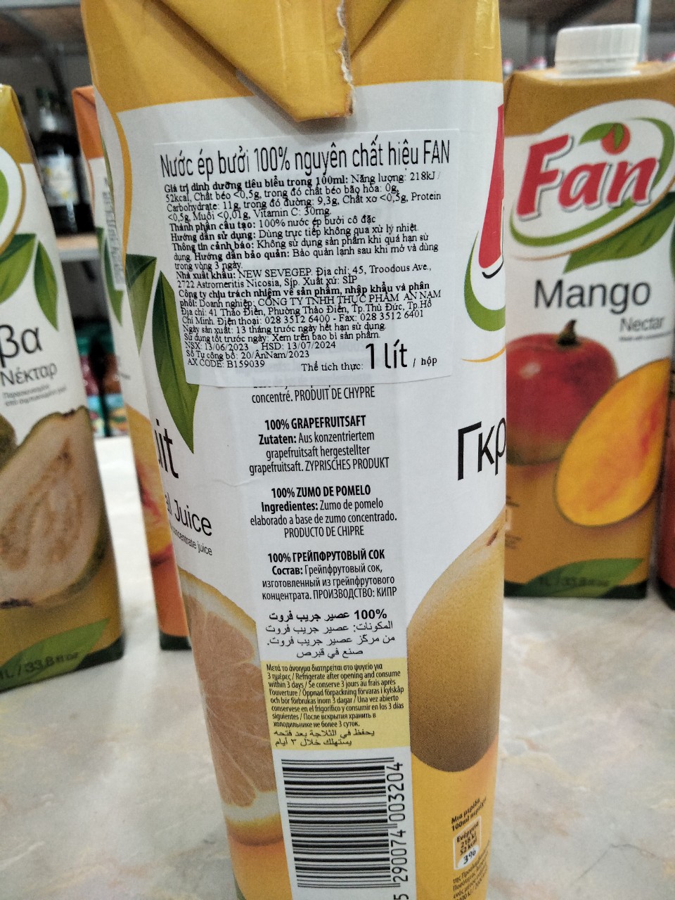 NƯỚC ÉP BƯỞI - FAN GRAPEFRUIT JUICE 1L