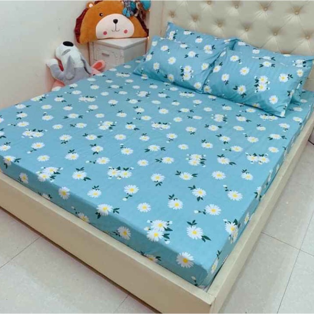 Set Ga Gối  ( 1 Drap + 2 Vỏ Gối Nằm + 1 Vỏ Gối Ôm ) Không Phai , Không Xù