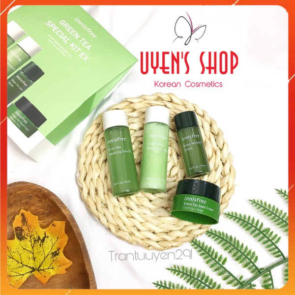 (Mẫu mới) Kit trà Innisfree Green Tea Special Kit Ex (4 món)/ Green tea Bio Kit (3 items)