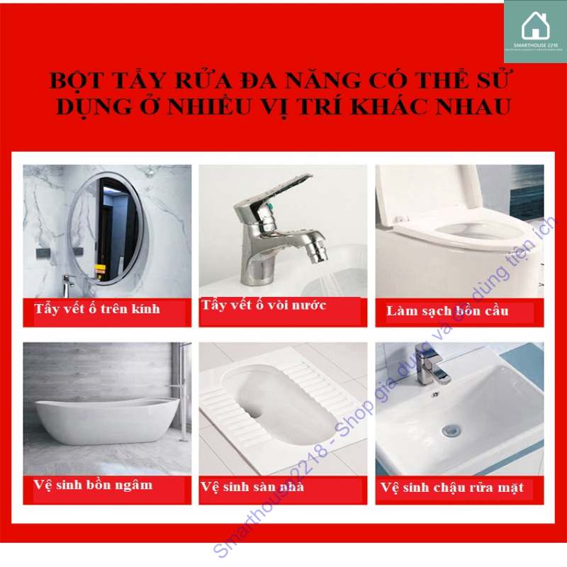 Bột thông tắc tẩy rửa bồn cầu đa năng