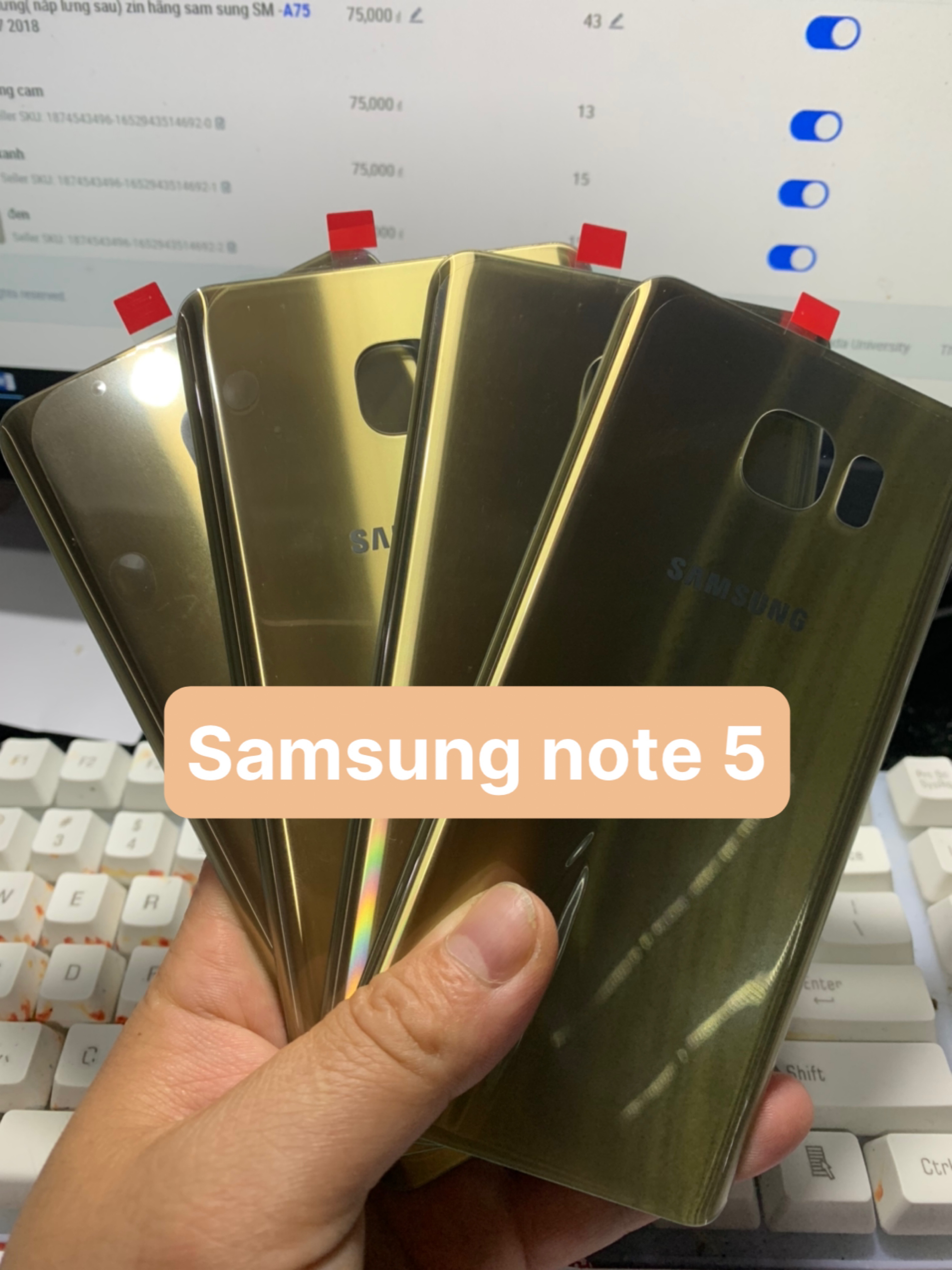 Kính lưng samsung note 5 - hàng zin