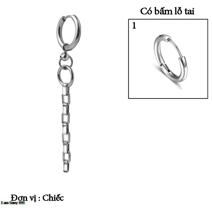 Bông tai nam inox kpop nhiều mẫu không đen bấm lỗ tai quá xá rẻ
