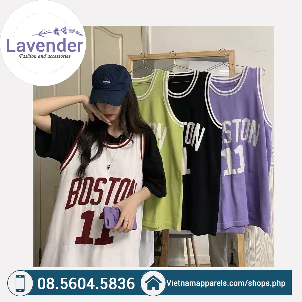 Áo tanktop bóng rổ Boston 11 cực chất