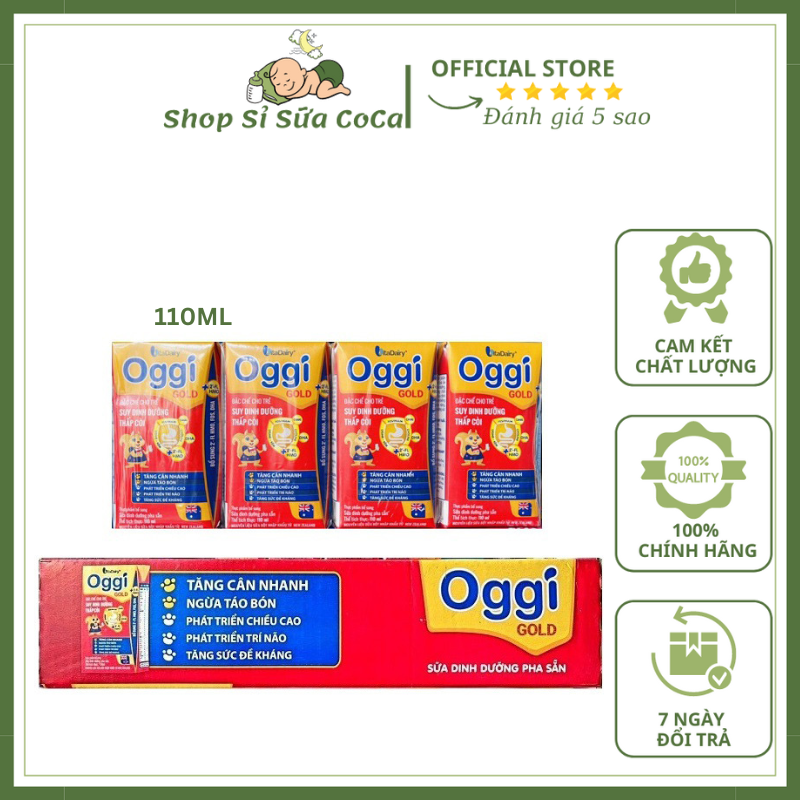 Thùng 48 hộp sữa pha sẵn Oggi Gold 110ml