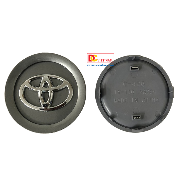 Logo chụp mâm, ốp lazang bánh xe ô tô Toyota Camry Đời từ 2000-2003 (đường kính 7.7cm, chất liệu nhựa ABS)