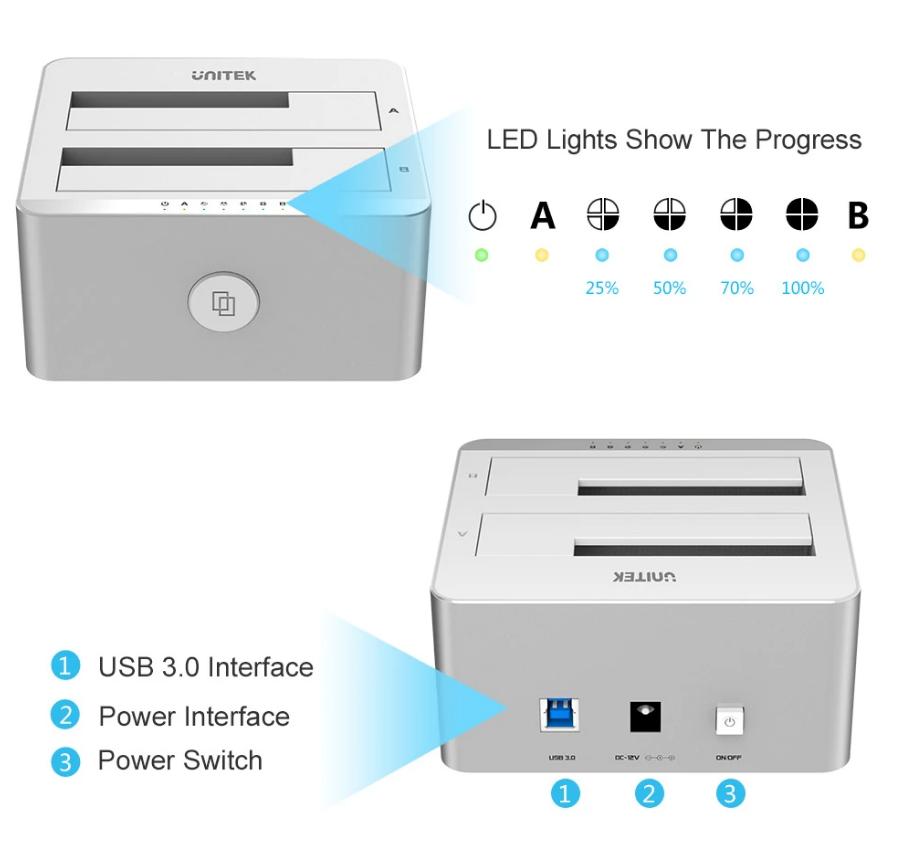 Đế cắm ổ cứng HDD, SSD  Dock  Unitek Y-3026SL