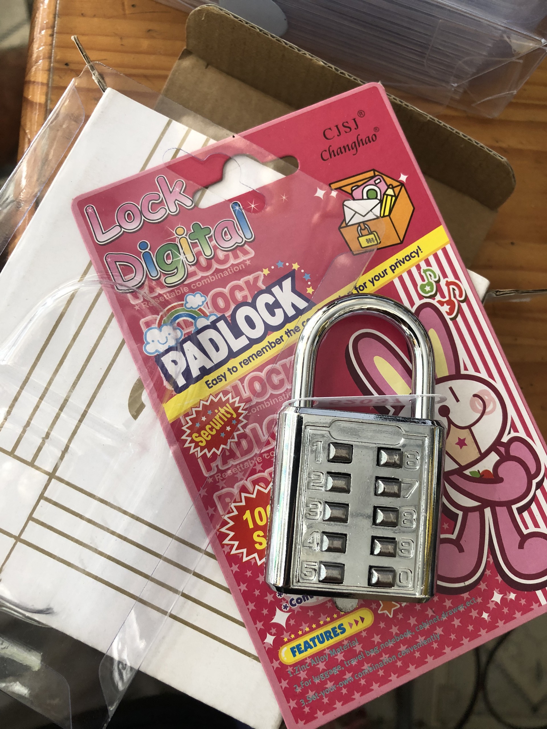 Ổ khóa số bấm 10 số 4cm PADLOCK chính hãng