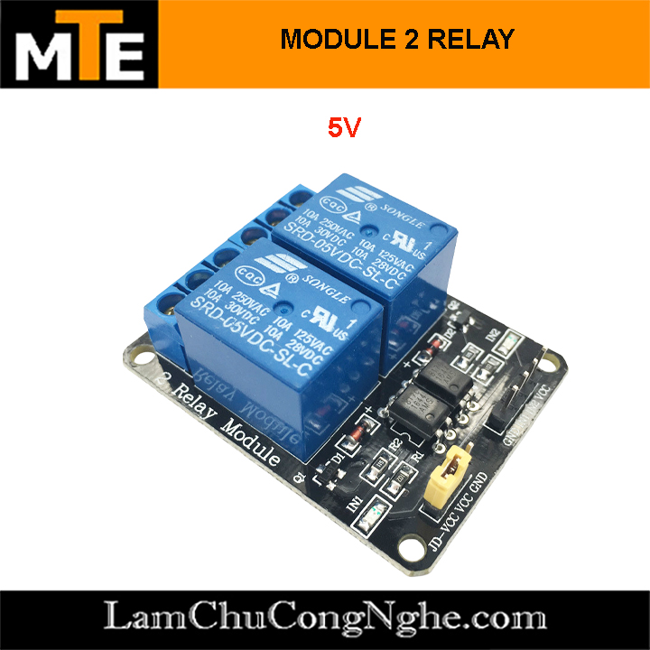 "Module relay 5V, 12V đóng cắt thiết bị điện 10A