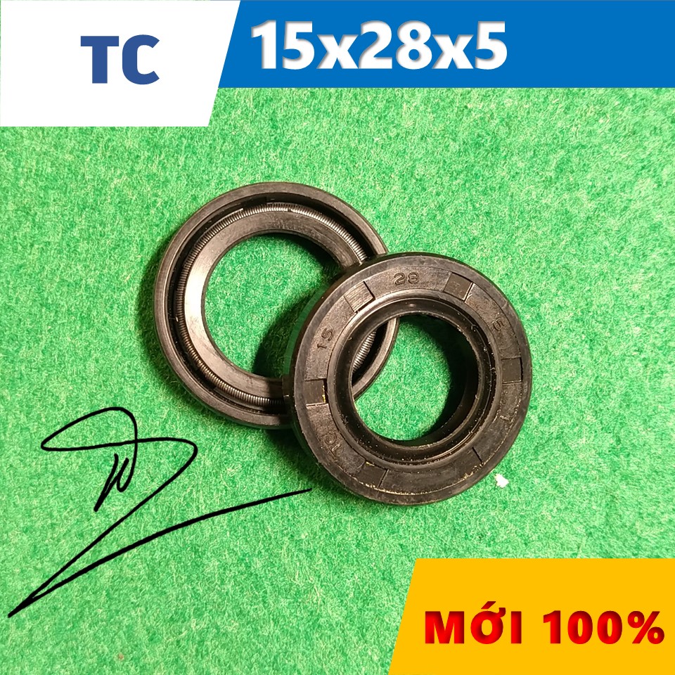 Phớt dầu TC 15x28x5   (Chắn dầu / lò xo / Phớt ben / Oil seal TC 15*28*5)