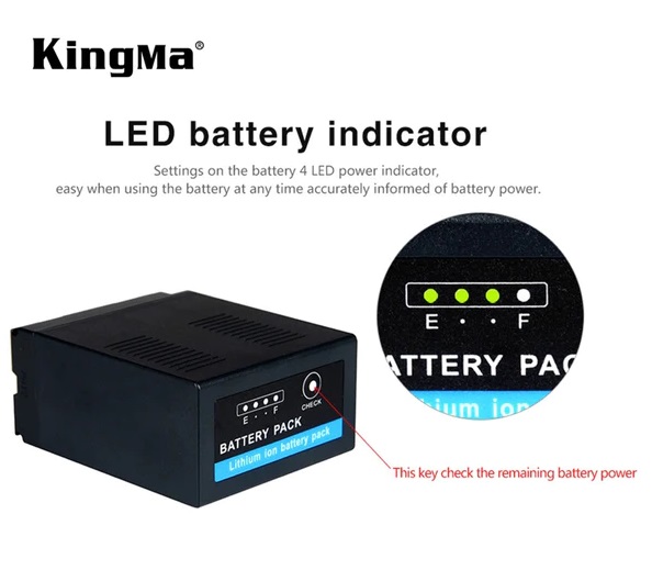 Pin máy quay Kingma for CGA-D54SH