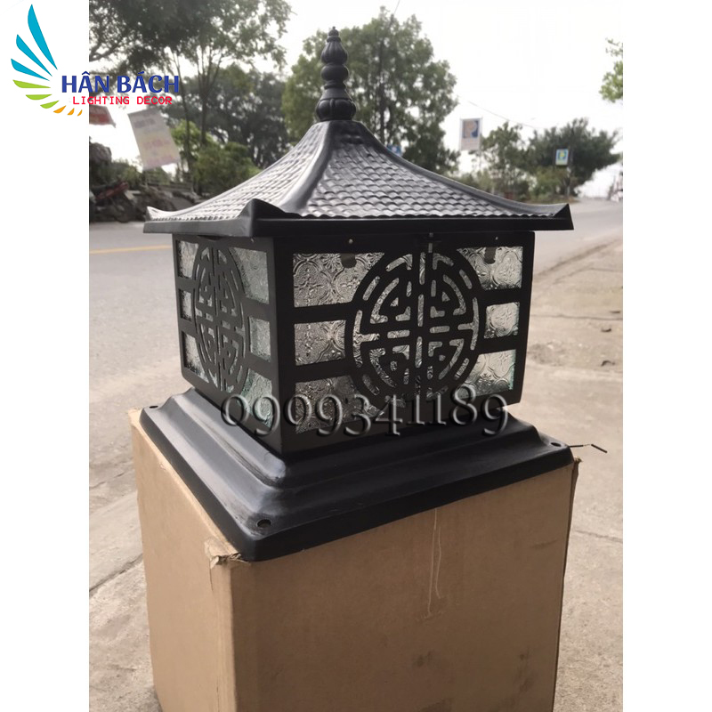 [HCM]ĐÈN TRỤ CỔNG NHÔM ĐÚC D300