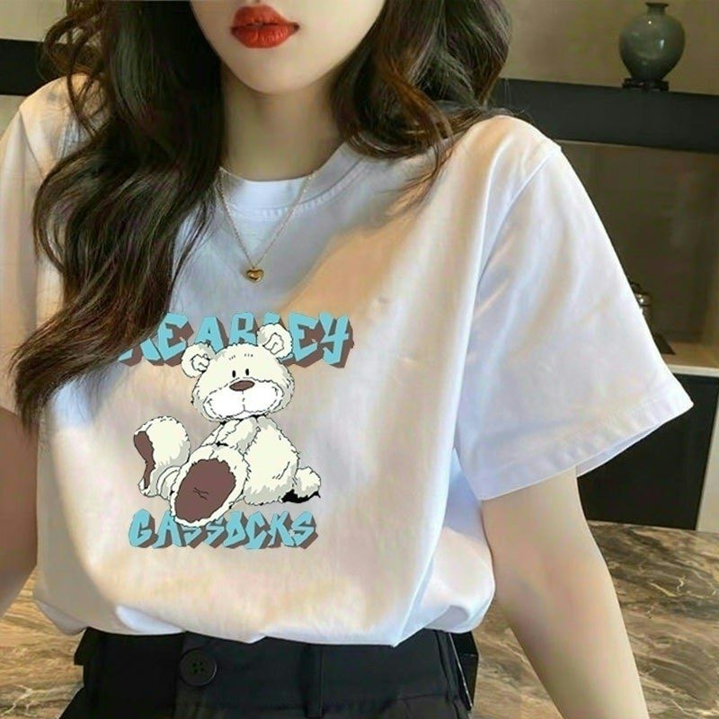 ÁO PHÔNG THUN NỮ IN HÌNH GẤU