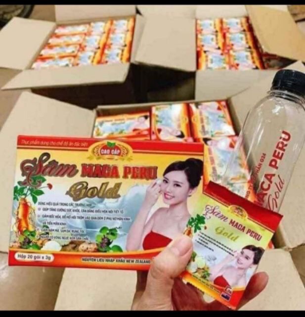 combo 5 hộp SÂM MACA PERU GOLD - HỘP 20 GÓI
