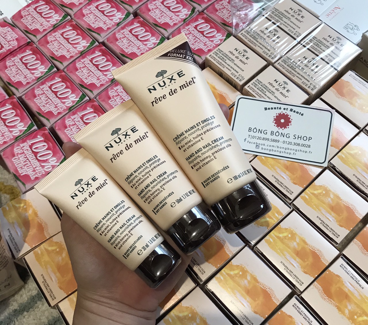 (Chuẩn Pháp-50ml/100ml) Kem dưỡng tay và móng Nuxe