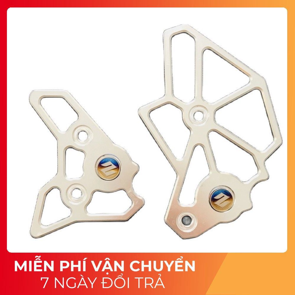 Bộ Ốp Sườn Kèm Bảo Vệ Ben Dầu Sau Chất Liệu Nhôm CNC Cho Raider Fi, Satria Fi (Tặng 2 Logo Titan Suzuki)