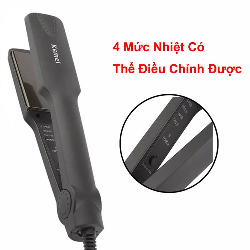 Máy Ép Duỗi Thẳng Tóc Với 4 Mức Nhiệt - Máy Ép Tóc Keimei