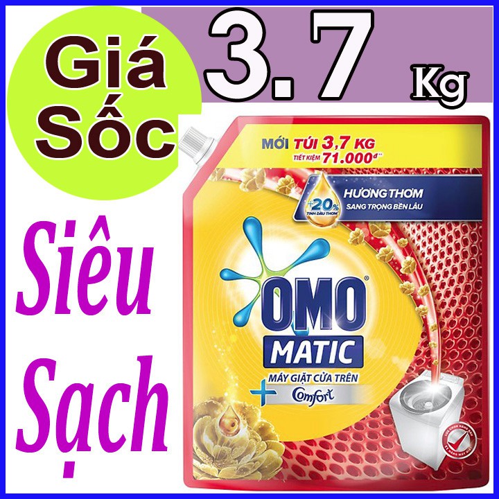 Nước giặt omo comfort 3.7L