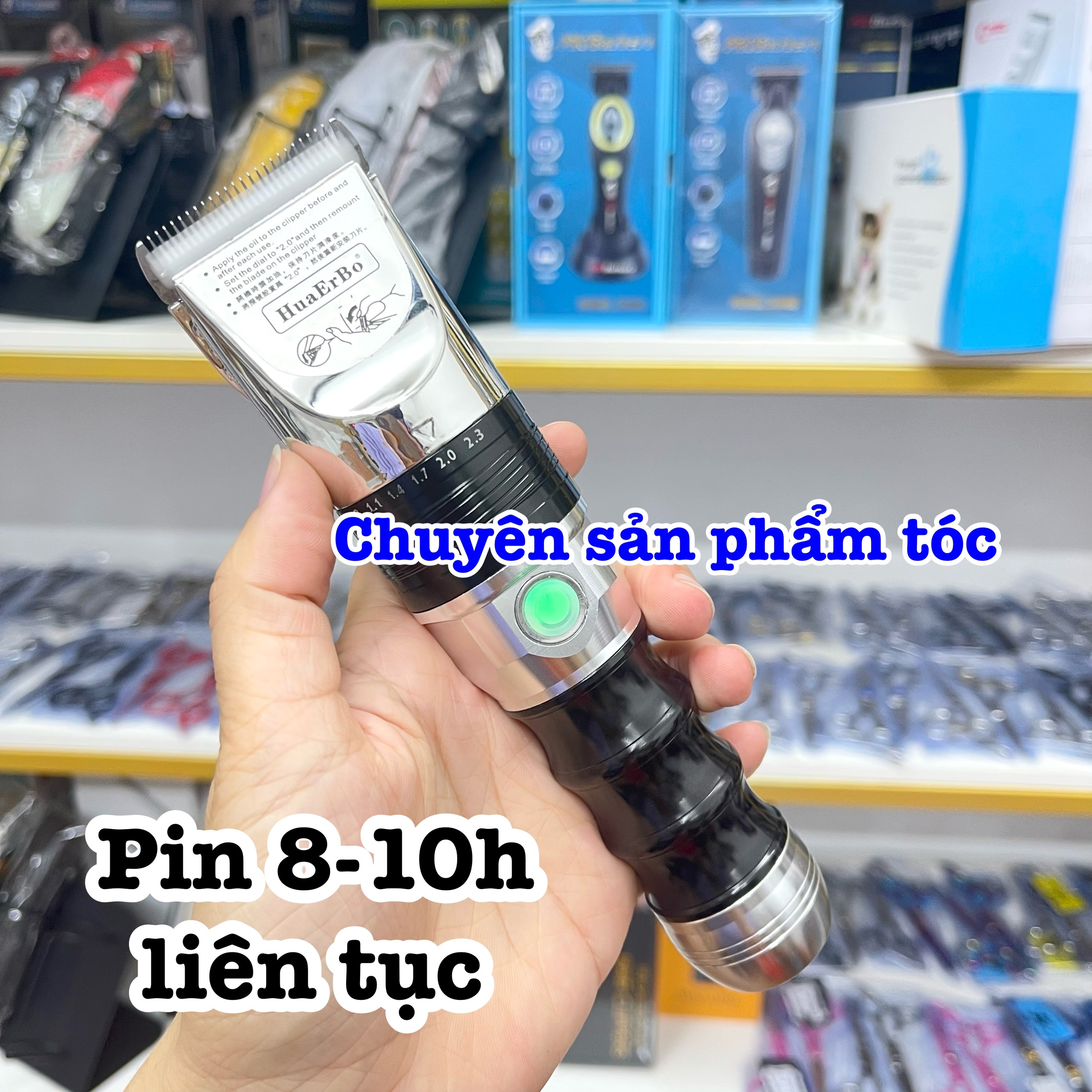 Tông đơ cắt tóc pin trâu HUAERBO B60