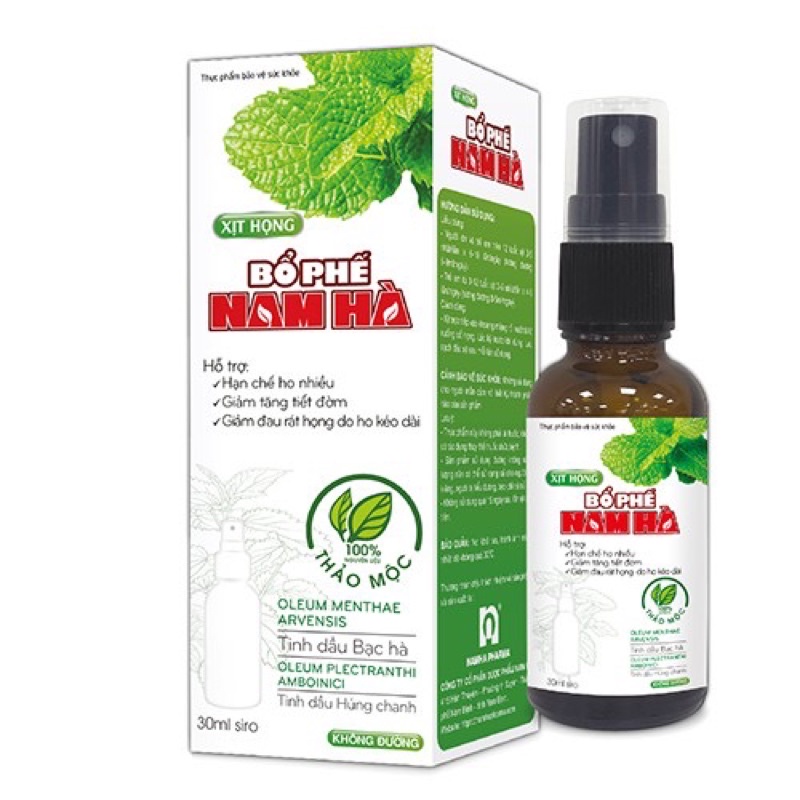 XỊT HỌNG BỔ PHẾ NAM HÀ CHAI 30ML
