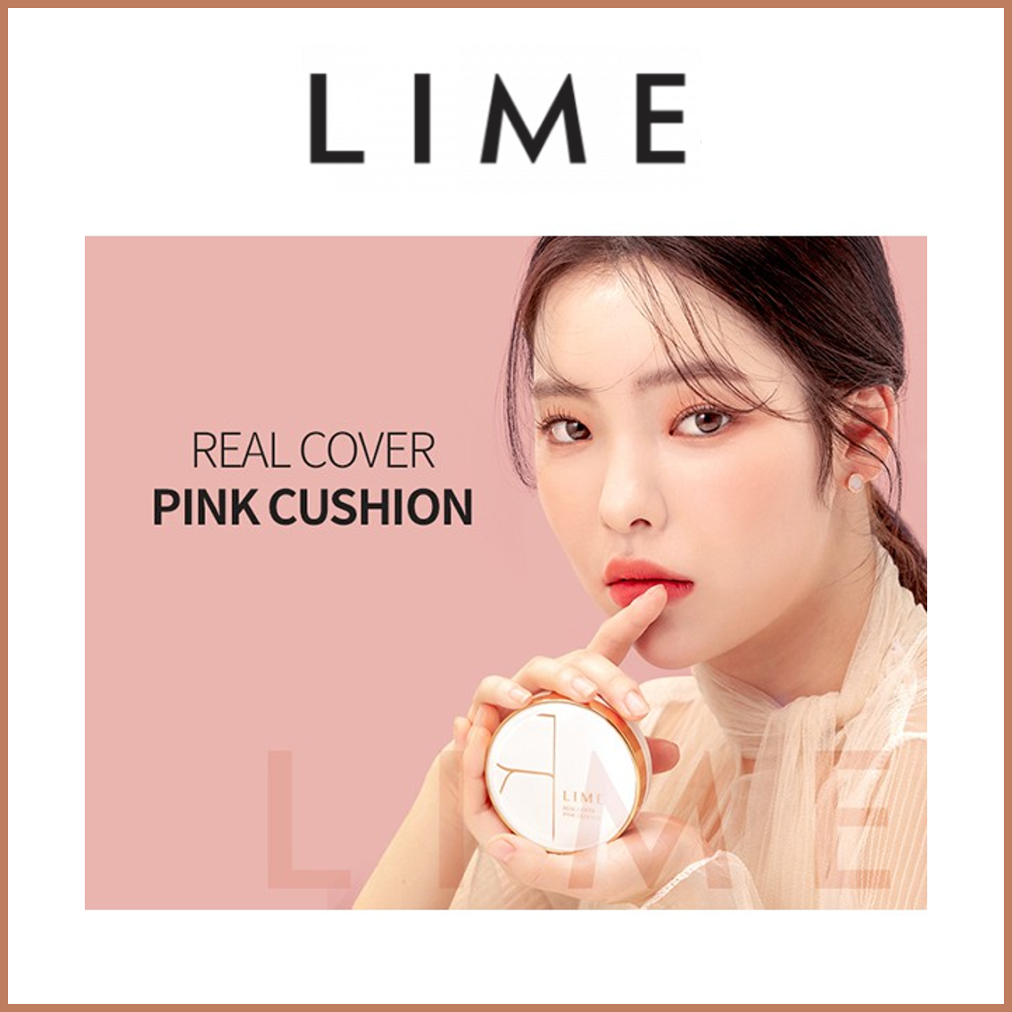 [HCM]Phấn Nước LIME Real Cover Pink Cushion SPF50+ PA+++ 20g