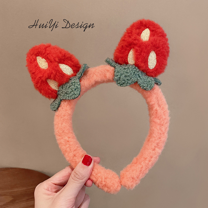 Băng đô cài tóc Dâu cute BĐCTD - PKT Mỡ Mỡ