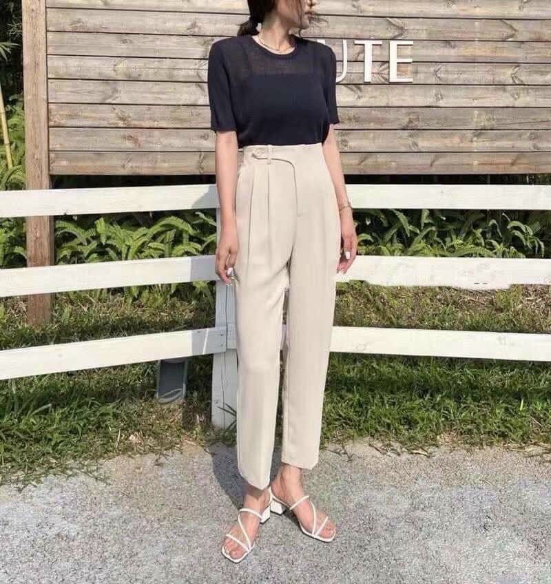 Baggy nữ cạp lệch 1 cúc