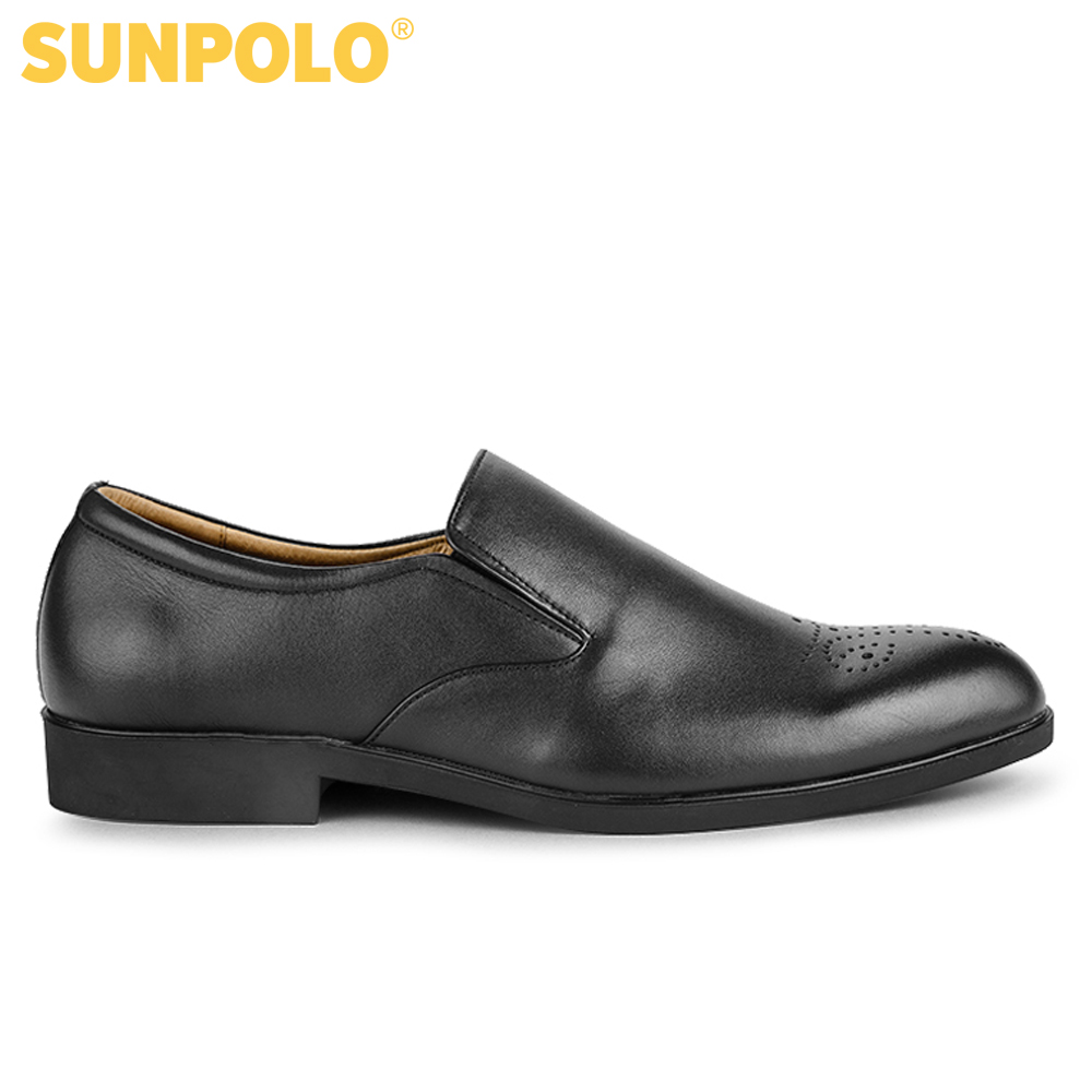 Men Formal Leather Shoes SUNPOLO SUKT0527DN (Black, Brown)
