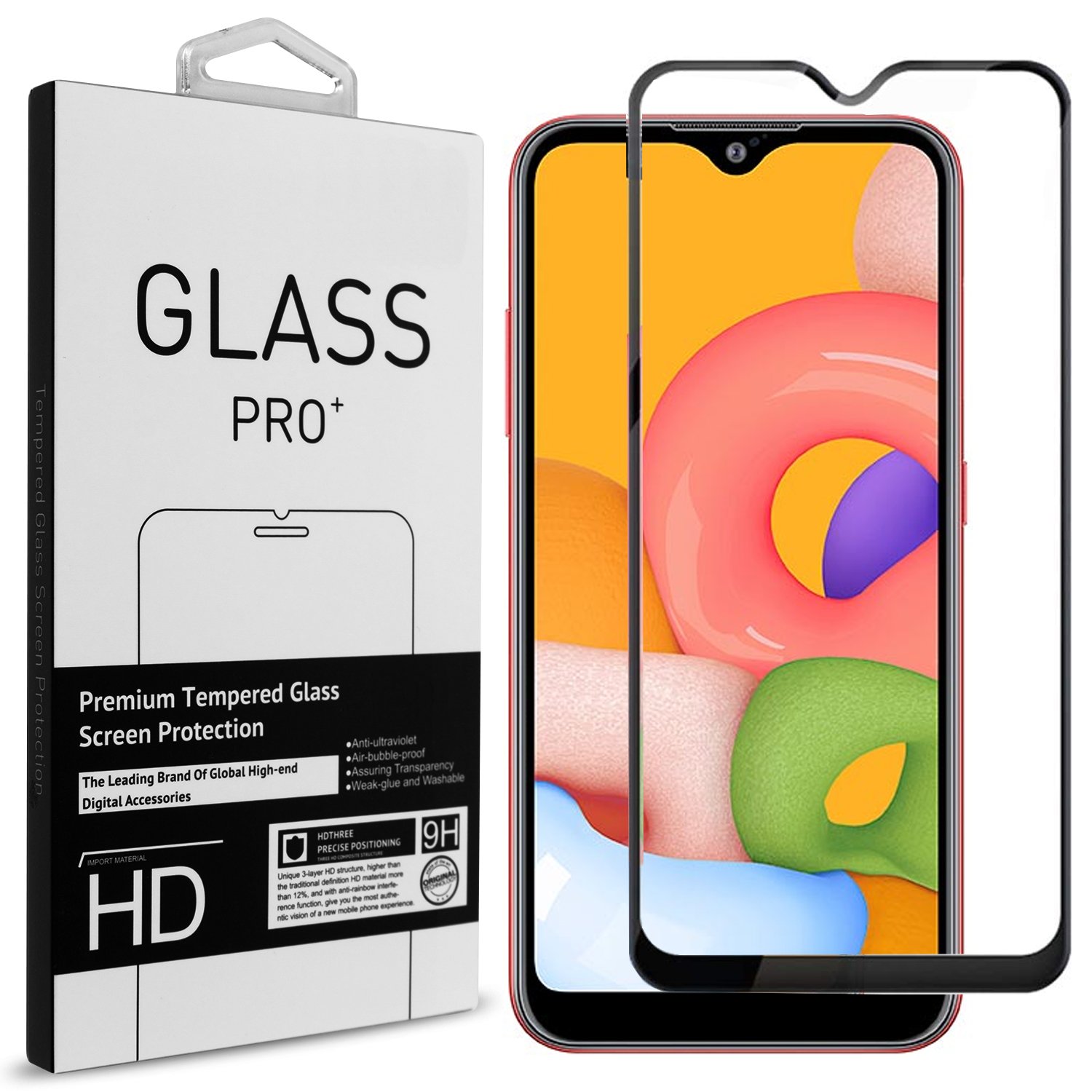 Cường lực full màn cho Samsung Galaxy A01 (Đen)