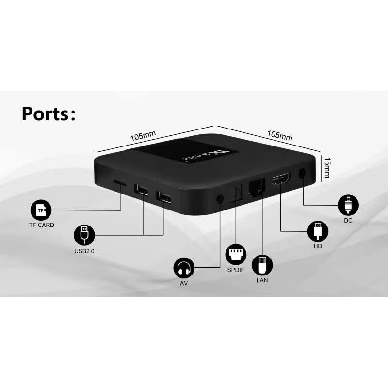 【Vận chuyển 24 giờ】Android TV Box TX3 mini - Ram 2GB, Amlogic S905W2, Android 11