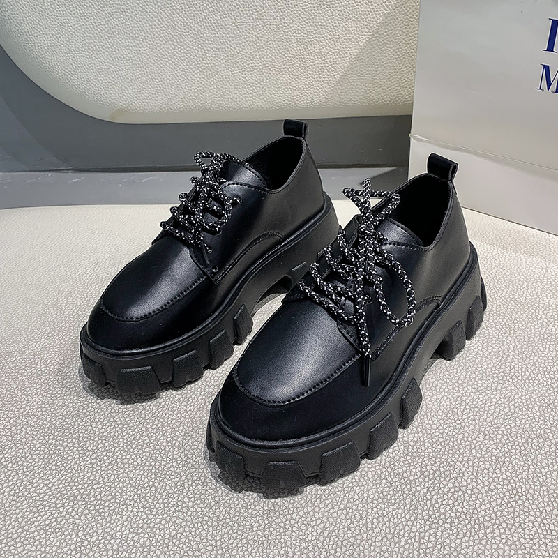 Giày Oxford nữ ulzzang đế cao mũi tròn đế 5cm