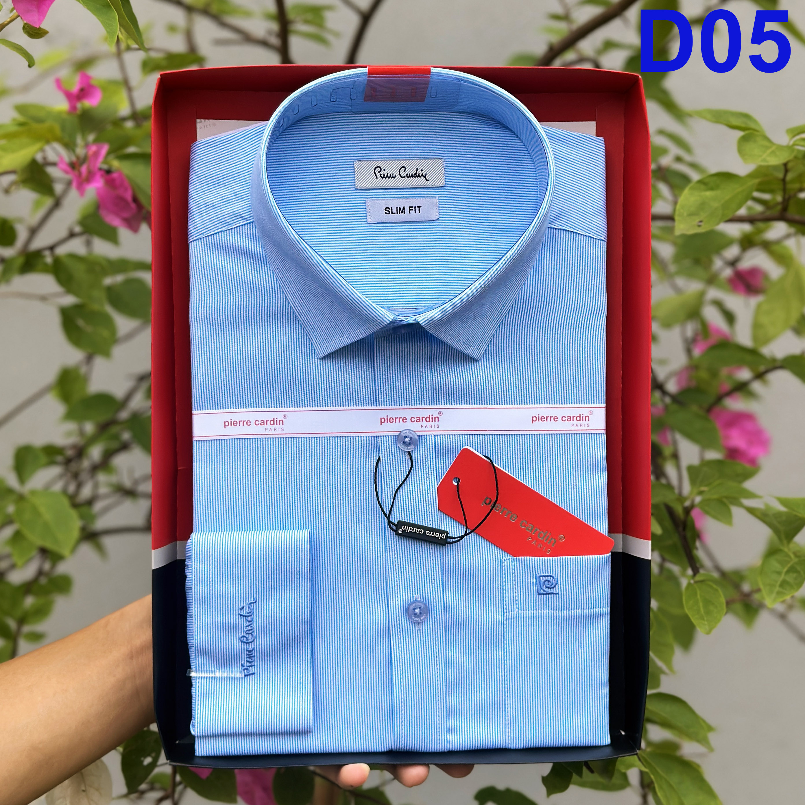 Áo sơ mi nam, sơ mi dài tay, sơ mi kẻ sọc, sơ mi dài tay kẻ vuông, sơ mi nam pierre cardin chính hãng hàng xuất dư hàn 2023