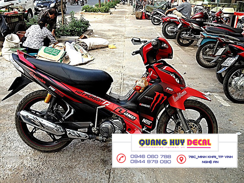 Tem trùm xe jupiter cá mập đỏ đen shark - Độ dán team trùm decal xe máy jupiter cá mập đỏ đen shark - Team trùm decal xe máy jupiter rẻ đẹp và chất