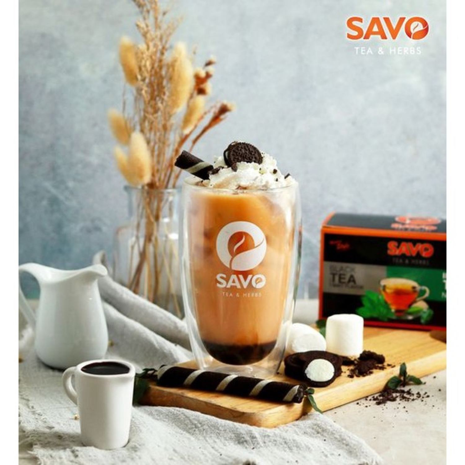 Trà bạc hà túi lọc SAVO (25 gói x 2g)