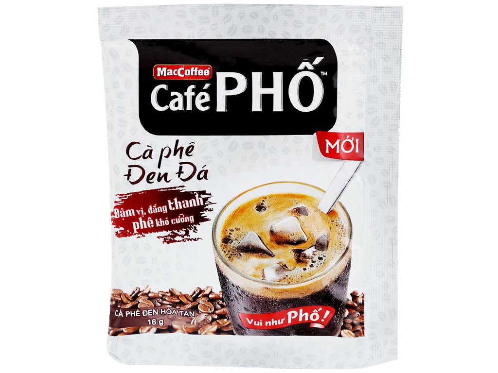 Cà phê đen đá MacCoffee Café Phố 160g ( Date tháng 11-2023)