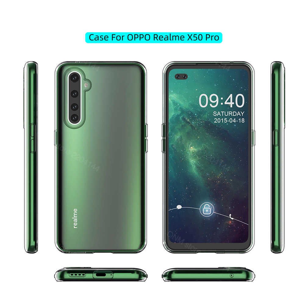 Ốp dẻo trong suốt cho Realme X50 Pro (Hàng loại A)