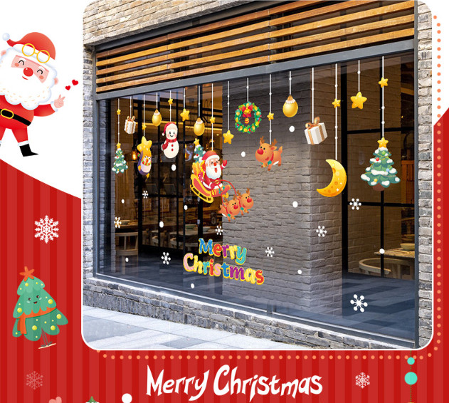 Decal trang trí Noel - Rèm dây noel phụ kiện