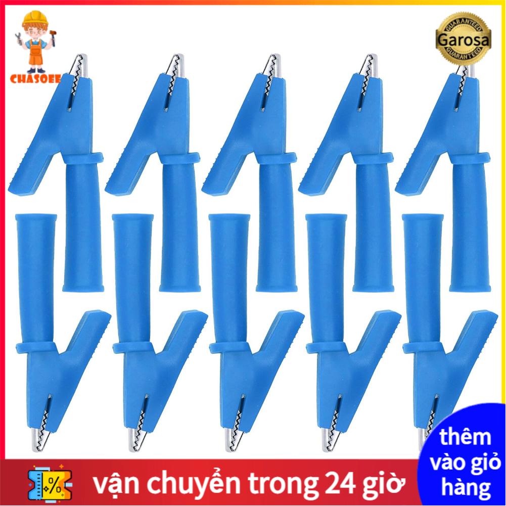 10Pcs Test Lead Crocodiles Clip Brass PVC Insulated Safety Multimeter Clips for 4mm Banana Plug