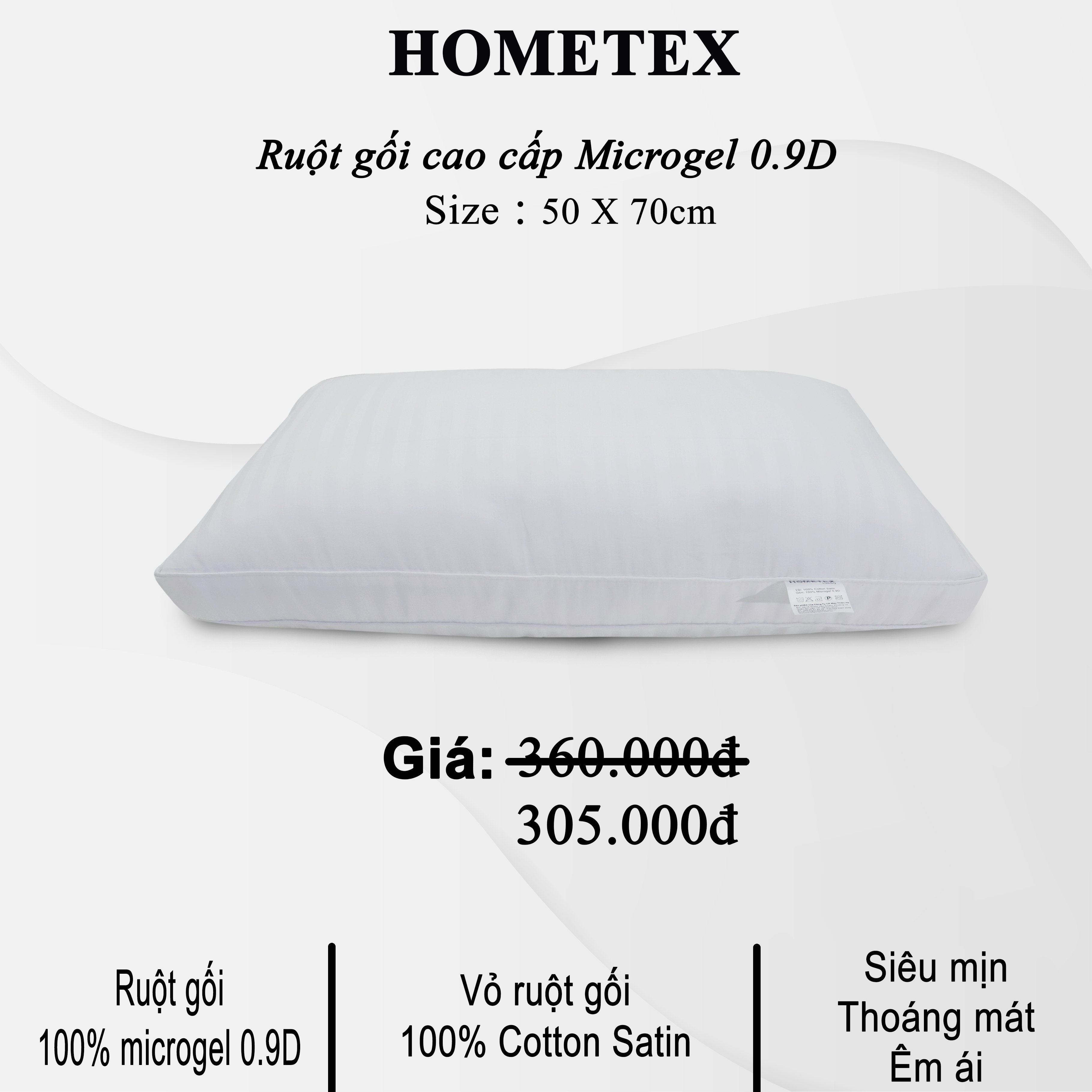 Ruột gối cao cấp Microgel - Hometex