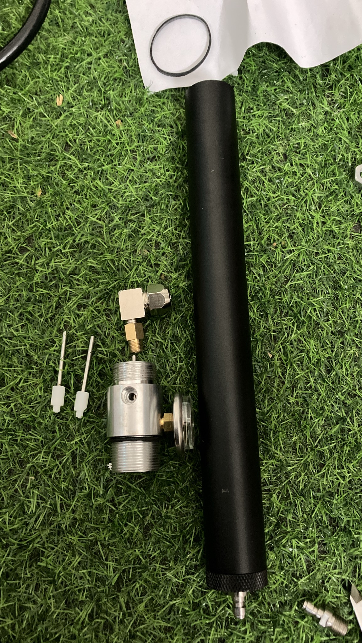 bộ bình khí nén mini-van inox,van nhôm(bình nén dài 40cm)
