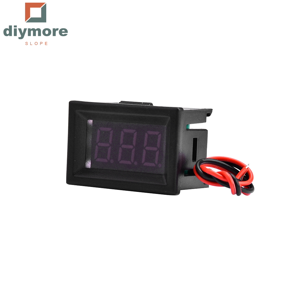 diymore slope Voltage Meter 2 Wires 0.36" DC4-30V Digital Voltmeter Gauge Tester LED Display Panel Mount Car Motorcycle Battery Monitor