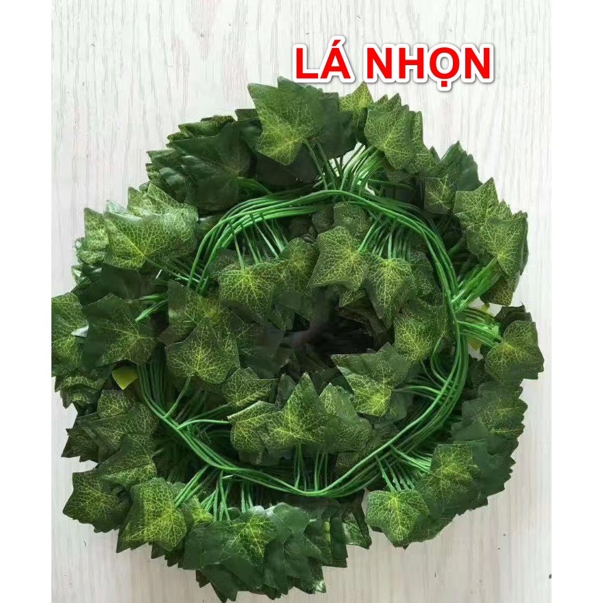 Dây Lá giả sợi dây leo lá xanh trang trí dài 2.1m 80 lá - rẻ vô địch