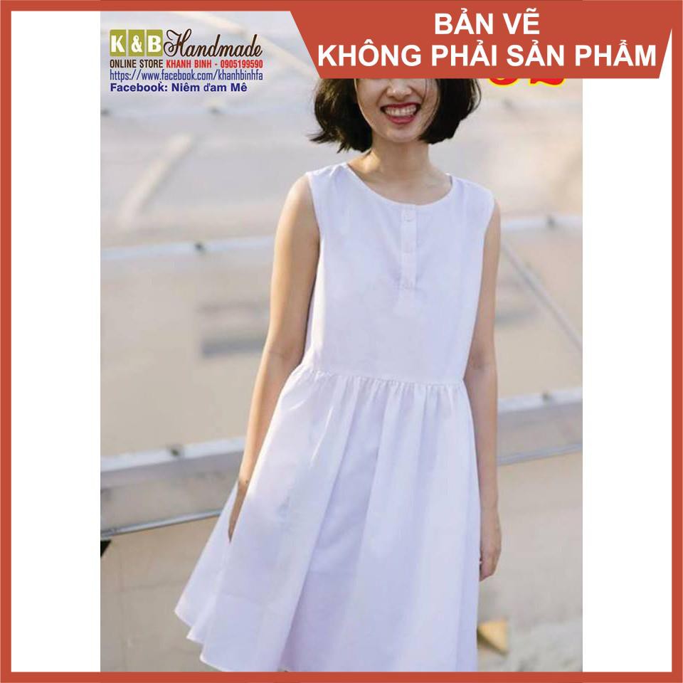 Rập giấy may đầm sát nách mã 52