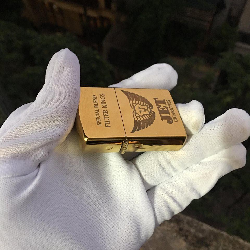 [HCM]Bật Lửa Zippo USA Khắc Logo Jet - Tặng Xăng Đá