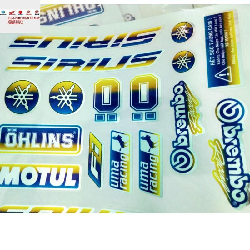 Sirius bộ tem màu titan màu crom bóng