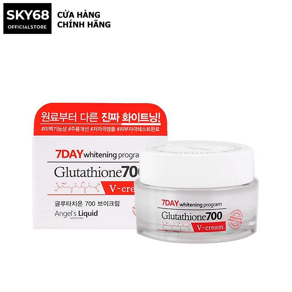 Kem Dưỡng Da Angel's Liquid 7Day Whitening Program Glutathione 700 V-Cream 50ml
