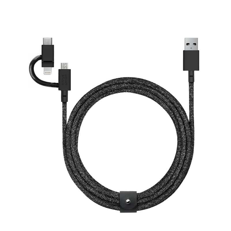 Dây Cáp Sạc 3 in 1 Native Union BELT CABLE UNIVERSAL ZEBRA 2m