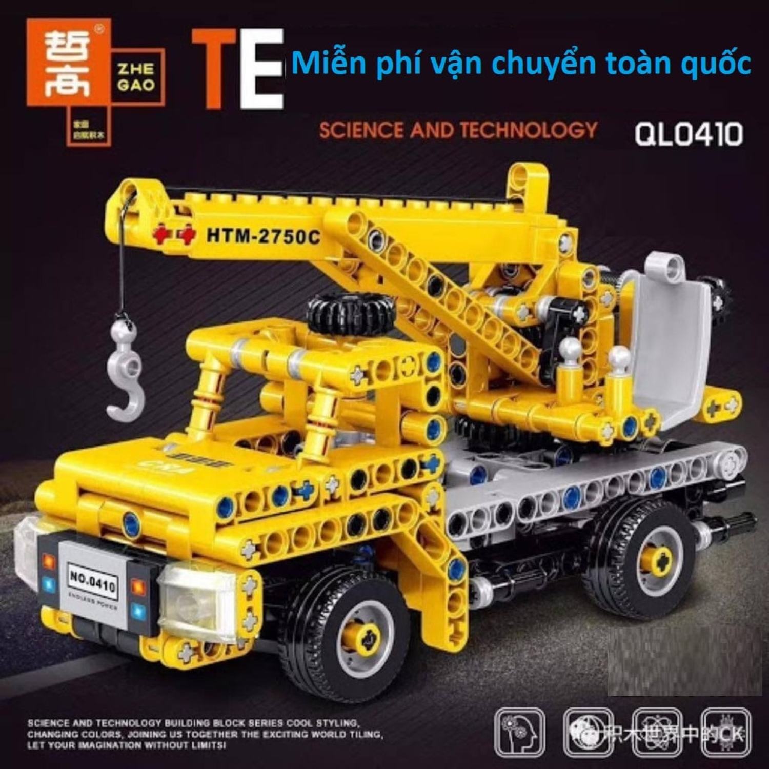 Lego, ɡhép Hình Xe Cẩu TECHNIC QL0410 327 Miếng ɡhép